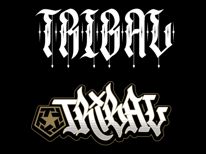Tribal Gear custom lettering by Jared Mirabile on Dribbble
